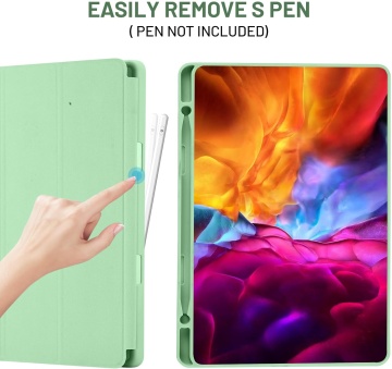 Husa Samsung Galaxy Tab S6 Lite (2020/2022/2024)(with Pencil Holder), Matcha - Img 2