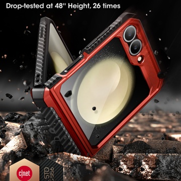 Husa Samsung Galaxy Z Flip6 Supcase Unicorn Beetle Pro - Rosu - Img 4