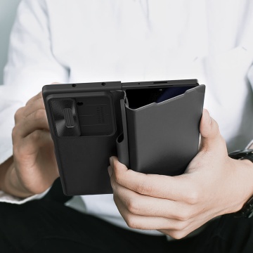 Husa Samsung Galaxy Z Fold6 Nillkin Qin Pro Leather - Negru - Img 5