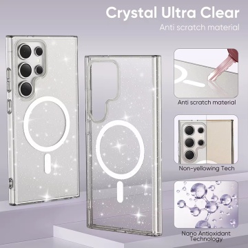 Husa sclipici Samsung Galaxy S24 Ultra Techsuit SparkleSkin MagSafe- Transparent - Img 3