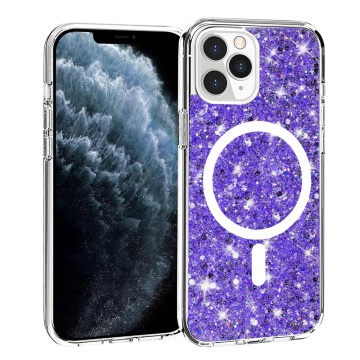 Husa Sparkly Glitter MagSafe - iPhone 11 Pro- Purple - Img 1