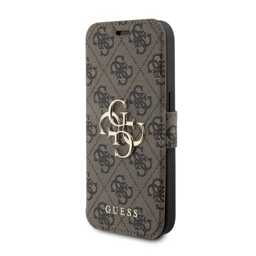 Husa tip carte iPhone 15 Pro Guess Book 4G GUBKP15L4GMGBR - Maro - Img 2