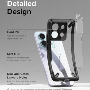 Husa Xiaomi Redmi Note 13 Pro 5G Ringke Fusion X - Transparent - Img 4