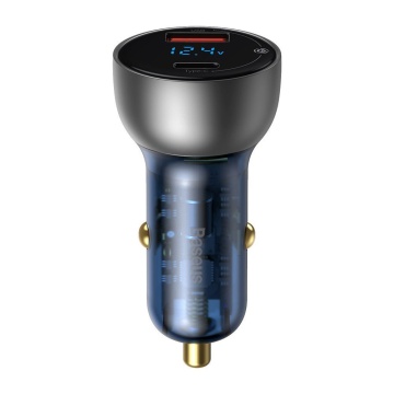 Incarcator auto Baseus, Type-C PD3.0, USB QC4.0, 65W, transparent, CCKX-C0A - Img 5