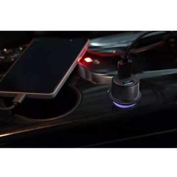 Incarcator auto Yesido Y31, 2x USB, 18W, 3.4A, afisaj LED, negru - Img 6