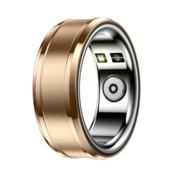Inel Smart Techsuit (R3) - Unisex, Monitorizeaza ritmul cardiac, Consumul de calorii, Somn, Fitness, IP68, Dimensiune 19.8mm - Auriu - Img 1