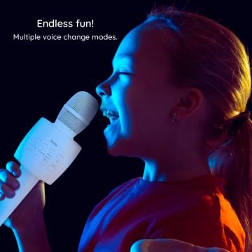 Microfon portabil wireless karaoke Hoco BK5, 5W - Alb - Img 7