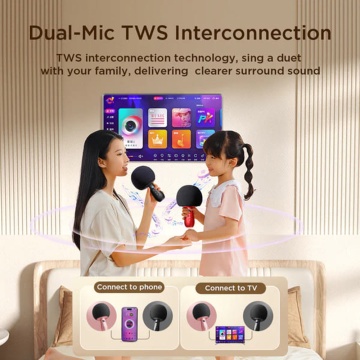 Microfon wireless karaoke JoyRoom, 5W, JR-MC6 - Rosu - Img 6