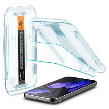 [Pachet 2x] Folie Google Pixel 9 Pro Spigen Glas.tR EZ Fit - Transparenta - Img 1