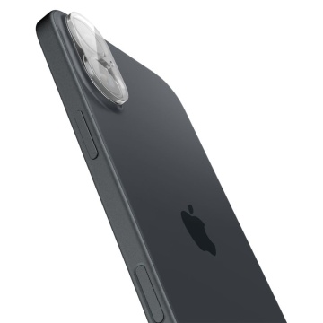 [Pachet 2x] Folie sticla camera iPhone 16 Plus Spigen Glas.tR Optik - Clear - Img 4
