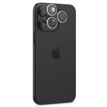 [Pachet 2x] Folie sticla camera iPhone 16 Pro Max Spigen Glas.tR Optik EZ Fit Pro - Transparent - Img 3