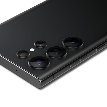 [Pachet 2x] Folie sticla camera Samsung Galaxy S23 Ultra Spigen Glas.tR Optik Pro EZ FIT, Black - Img 4