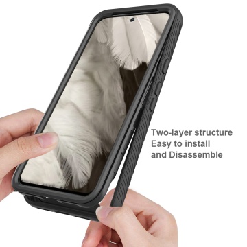 Pachet 360° Husa + folie Google Pixel 8 Techsuit Defense - Negru - Img 4