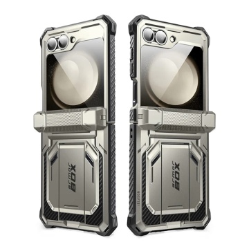 [Pachet 360°] Husa + folie Samsung Galaxy Z Flip6 I-Blason Armorbox - Gri - Img 2