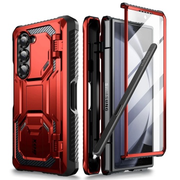[Pachet 360°] Husa + folie Samsung Galaxy Z Fold6 I-Blason Armorbox - Rosu - Img 1