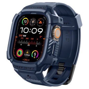 [Pachet husa + curea] Apple Watch Ultra Spigen Rugged Armor Pro - Albastru - Img 1