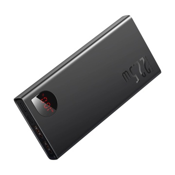 Acumulator Extern 2x USB, Type-C, Lightning, Micro-USB, Fast Charging, 22.5W, 10000mAh - Baseus Adaman (PPAD070001) - Black - Img 3