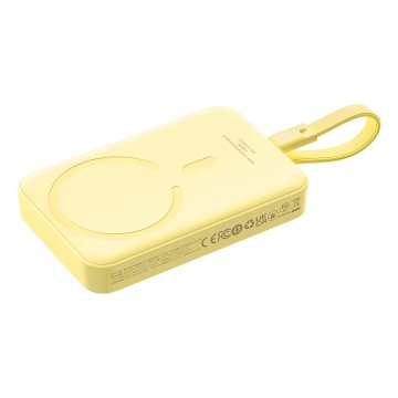 Acumulator Extern MagSafe, USB-C, Lightning, 30W, 10000mAh - Baseus Magnetic Mini (P1002210BY23-00) - Yellow - Img 4