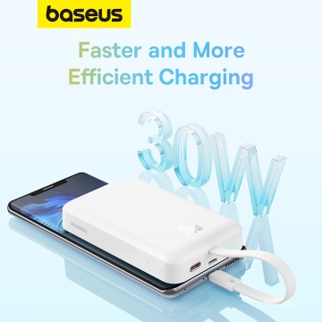 Acumulator Extern MagSafe, USB-C, Lightning, 30W, 10000mAh - Baseus Magnetic Mini (P1002210B223-00) - White - Img 7