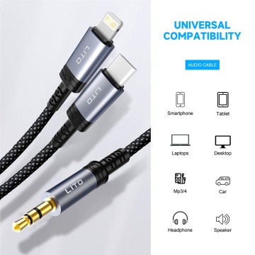 Adaptor audio Type-C la Jack 3.5mm Lito LA01 - Negru - Img 5