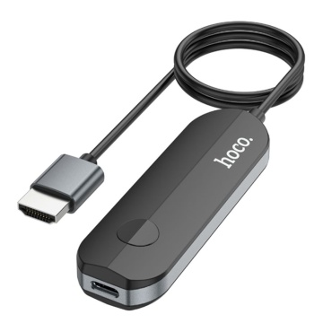 Adaptor cablu video si audio Hoco wireless la HDMI 4K@30Hz, cablu tip C pentru incarcare, compatibil numai cu Apple - negru - Img 2