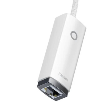 Adaptor Internet RJ45 la USB LAN 100Mbps, Baseus, WKQX000002 - Alb - Img 2