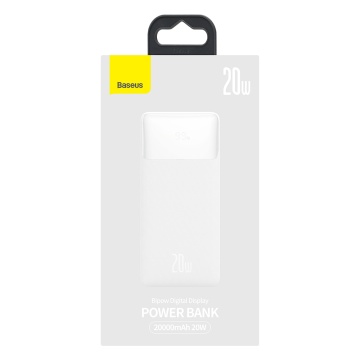 Baterie externa 20000mAh, 20W - Baseus Bipow Digital Display (PPBD050302) - White - Img 7
