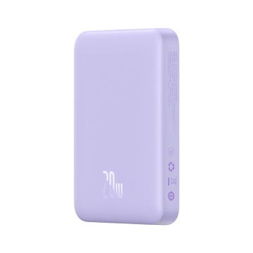 Baterie Externa USB-C, MagSafe, 10000mAh, 20W - Baseus Magnetic Mini (PPCX110105) - Purple - Img 2