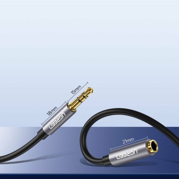 Cablu audio prelungitor Jack 3.5mm 1m Ugreen, 10592 - Argintiu - Img 6