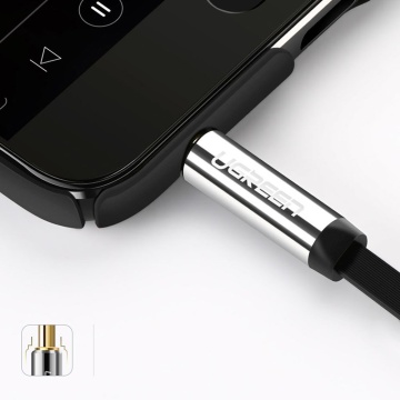 Cablu audio Ugreen Angled 90°, mini jack plat 3.5mm, 2m, 10599 - Argintiu - Img 6