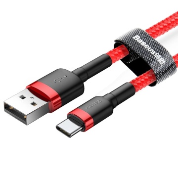 Cablu de date Baseus (CATKLF-C09) - USB la Type-C, QC3.0, 2A, 2m -Rosu - Img 3