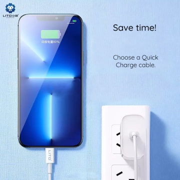 Cablu de date Quick Charging Type-C la USB-C Lito, 2m, 18W - Alb - Img 4