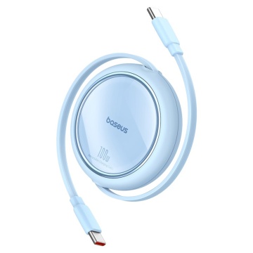 Cablu de date Super Fast Charging PD100W Baseus Free2Draw Mini - Albastru - Img 1