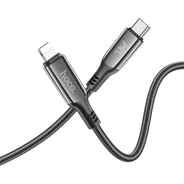 Cablu USB-C la iPhone 20W cu Display LED Hoco S51, 1.2m, negru - Img 5