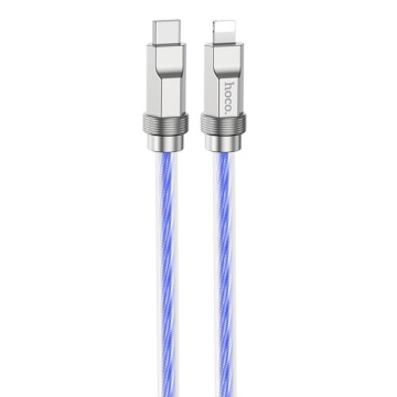 Cablu USB-C la iPhone Fast Charging 20W Hoco U113, 1m, Albastru - Img 1