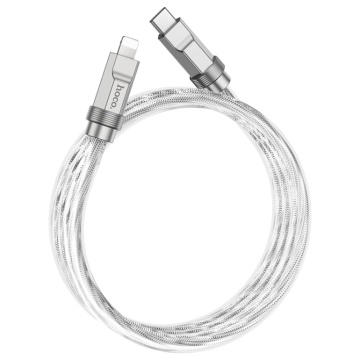 Cablu USB-C la iPhone Fast Charging 20W Hoco U113, 1m, Silver - Img 2