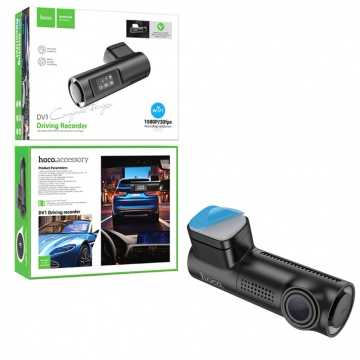 Camera auto DashCam pentru masina cu prindere parbriz Hoco DV1 - Negru - Img 5