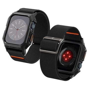 Curea Apple Watch 4 / 5 / 6 / SE / SE 2 / 7 / 8 / 9 (44 / 45mm) Spigen Lite Fit "Pro" - Negru - Img 3