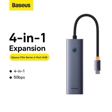 Docking station 4x USB3.0, tip C Baseus, B0005280A813-03 - Gri - Img 2