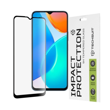 Folie pentru Honor X6 / X8 5G / 70 Lite - Techsuit 111D Full Cover / Full Glue Glass / 3D Curved Screen - Black - Img 1