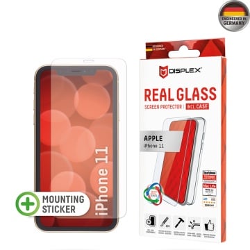 Folie sticla premium iPhone 11 Displex Real Glass 2D, transparenta - Img 1