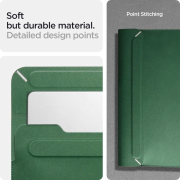 Husa 360 pentru laptop 15-16" Spigen Valentinus Sleeve -Verde - Img 4