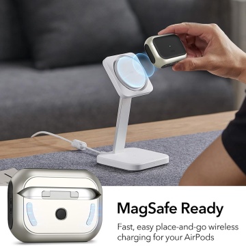 Husa Apple AirPods Pro 2 ESR Orbit Hybrid HaloLock - Gri - Img 6