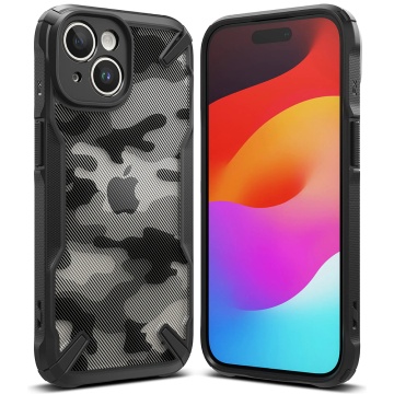 Husa Fusion X Design - iPhone 15 - Camo Black - Img 1