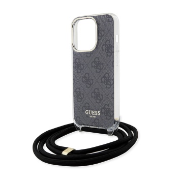 Husa Guess Crossbody Cord 4G Print iPhone 15 Pro GUHCP15LHC4SEK - Negru - Img 1