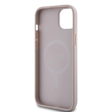Husa Guess iPhone 14 Plus 4G Collection Leather MagSafe, GUHMP15MG4GFRP - Roz - Img 6