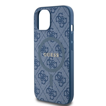 Husa Guess iPhone 15 Plus 4G Collection Leather MagSafe, GUHMP15MG4GFRB -Albastru - Img 5