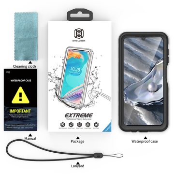 Husa impermeabila Samsung Galaxy A14 5G ShellBox Waterproof IP68 - Negru - Img 7
