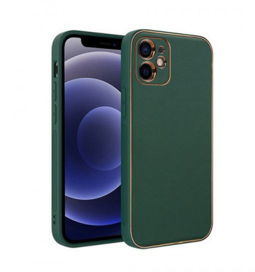 Husa Iphone 12 din piele ecologica Verde - Img 3