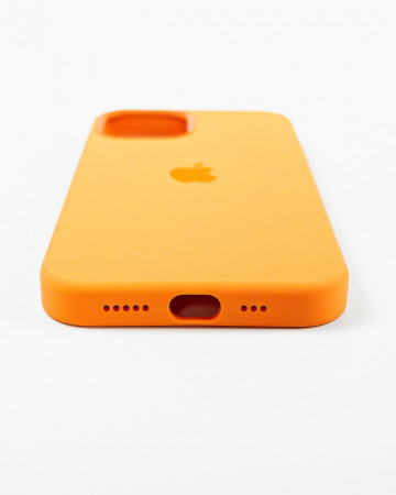 Husa Iphone 12 din silicon Portocaliu 2 MagSafe - Img 3